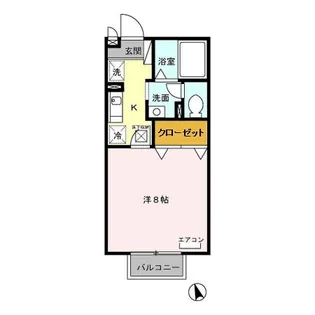 MAISONGEGUSOLEIL AMI(メゾンゲグウソレイユア【1階】の間取り