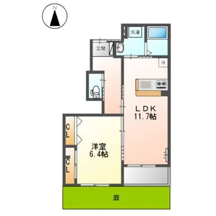 ルナ ソレイユ【1階】の間取り