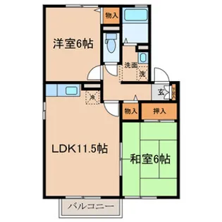 メゾンエトワール【2階】の間取り