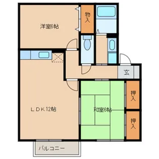 セジュール長良【205号室号室】の間取り