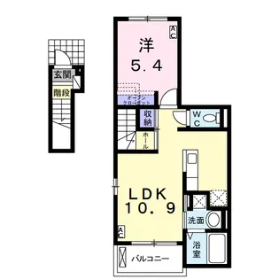 ラフレシールA【2階】の間取り
