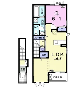 フィオーレⅡ(FIORE)【2階】の間取り