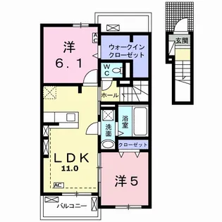 フィーレダンクⅠ【2階】の間取り