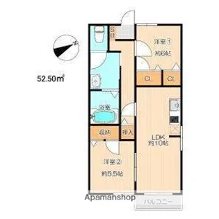 フォーレスIKEDA B(池田町八幡)【201号室】の間取り