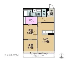 MIRAI(ミライ)(神戸町大字神戸)【203号室】の間取り