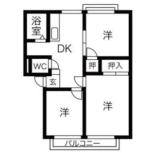 ドリームフォレスト楽田【103号室】の間取り