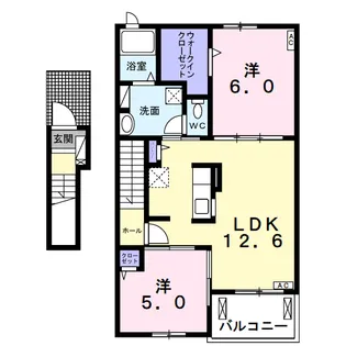 アロッジオ Ⅲ番館【2階】の間取り