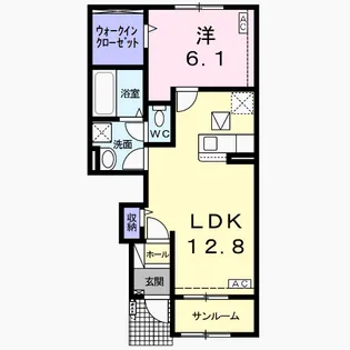 ツイルフィールドプラス【1階】の間取り