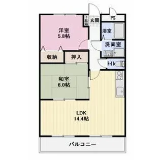 サウスバレー21【1階】の間取り