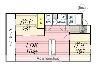 牛牧グリーンハイツ【3階】の間取り