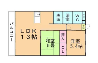 エスポワール本今【2階】の間取り