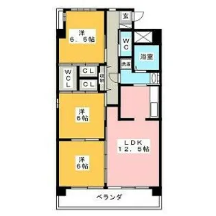 ラ・ポーゼ・ロワイヤル【7階】の間取り