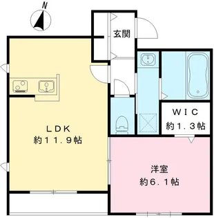 ユアメゾンクレア【201号室号室】の間取り