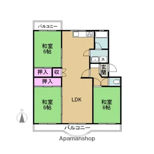 パビリオン大垣【503号室】の間取り