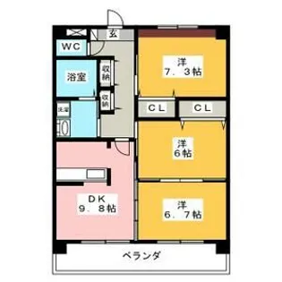 VILLA ARTISTIC(旧パストーンマンション)【2階】の間取り