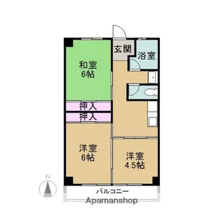 杉野コーポ【606号室】の間取り