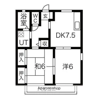 スカイ・コーポ【201号室】の間取り
