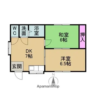 大安ハイツ【1号室】の間取り