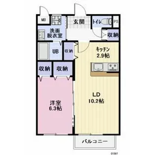 OLU’OLU【101号室】の間取り