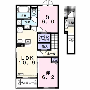 サンライズ ワン A【2階】の間取り