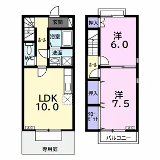 プチラパン【1階】の間取り