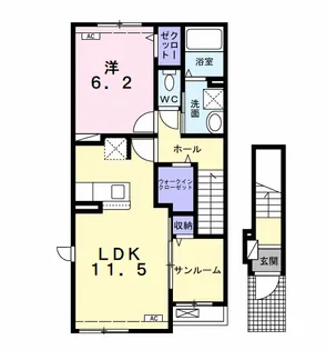 フレイム(FLAME)【2階】の間取り