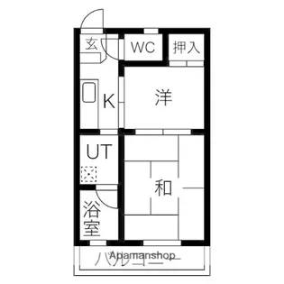 海津アパート【1階】の間取り