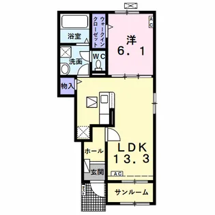 フィオーレ笠木 A【1階】の間取り