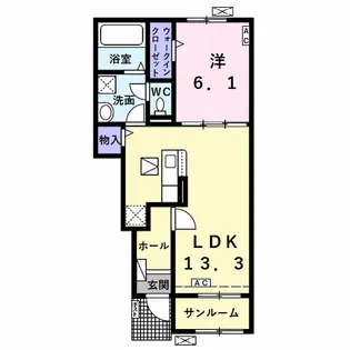 トリエステ B【1階】の間取り