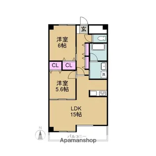 レジデンスタツミ【3階】の間取り