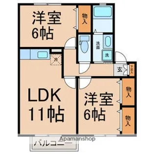 ベルドミール環【102号室号室】の間取り