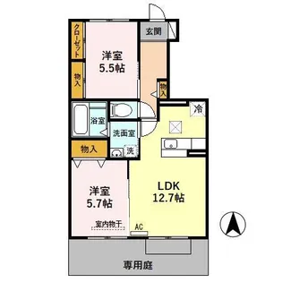 フォーラムワーゴⅢ・Ⅴ Ⅲ【1階】の間取り