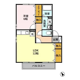 GREEN GARDEN LUPINA【2階】の間取り