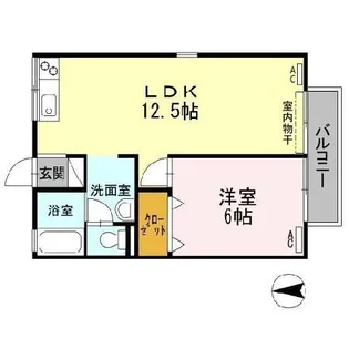 フラッツ内原【2階】の間取り