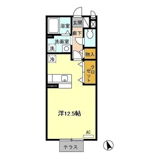 BELLE COURT【1階】の間取り