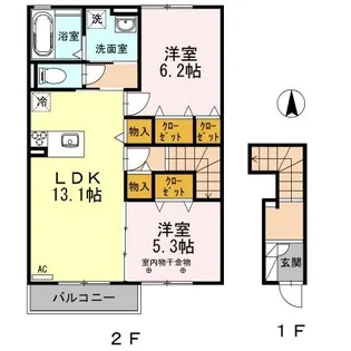 フォーラム ワーゴⅥ【2階】の間取り