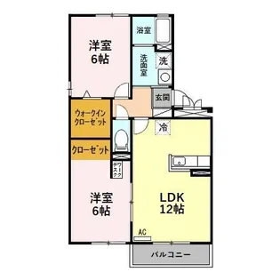 ルミエール A【2階】の間取り