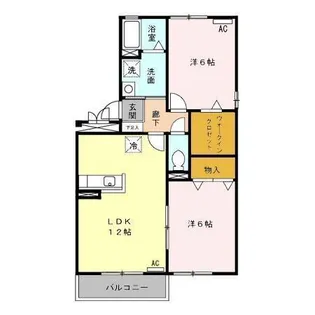 ルミエール A【2階】の間取り