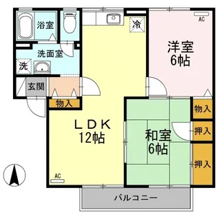 GRACE KUMANO Ⅱ B棟【1階】の間取り