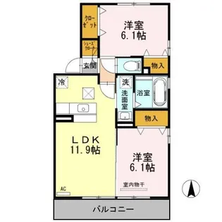 メゾン・ド・ラ・フェルテ【1階】の間取り