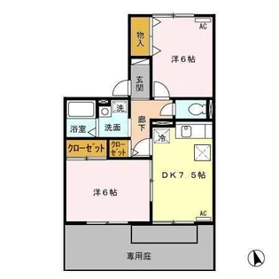 ARCADIA MAKI B【105号室】の間取り