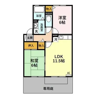 ARCADIA MAKI B【106号室】の間取り