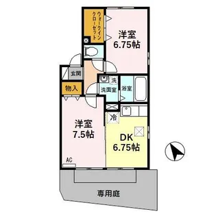 リバーサイド80 C棟【1階】の間取り