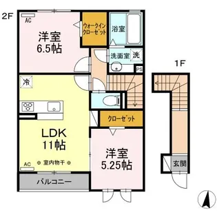 CHAINON(シェノン) B棟【2階】の間取り