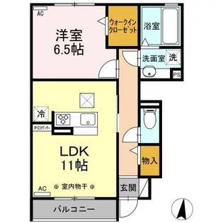 CHAINON(シェノン) B棟【1階】の間取り