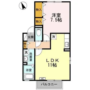 ベルドミール B棟【2階】の間取り