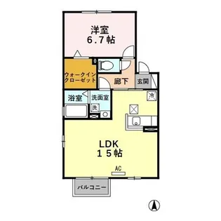 ピアチェーレ武 B【1階】の間取り