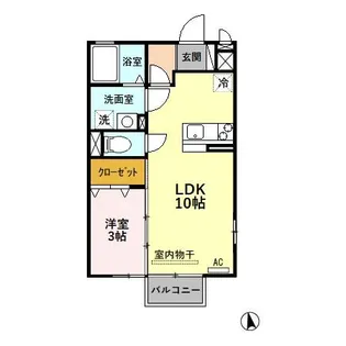 PETIT RIVIERE(プティリヴィエール)【2階】の間取り