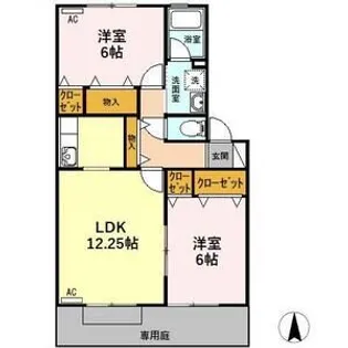 グランシティソレーユ B棟【1階】の間取り