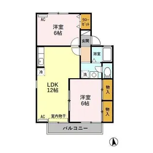キングスガーデン A【2階】の間取り